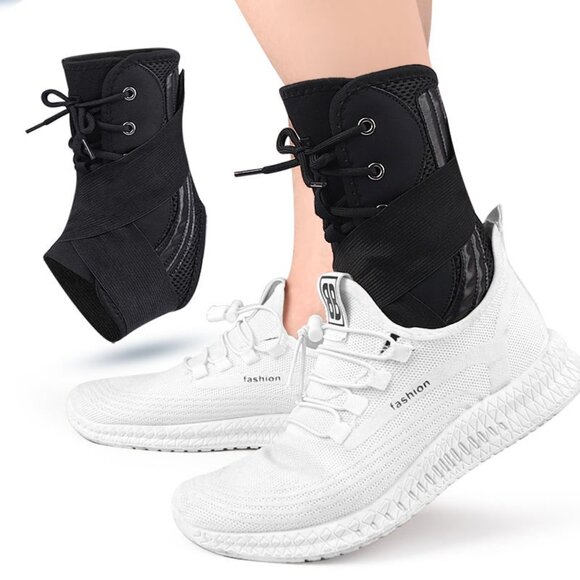 Ankle Brace Lace Up Compression Strap - Elastic Support & Adjustable Stabilizers - Picture 4 of 15